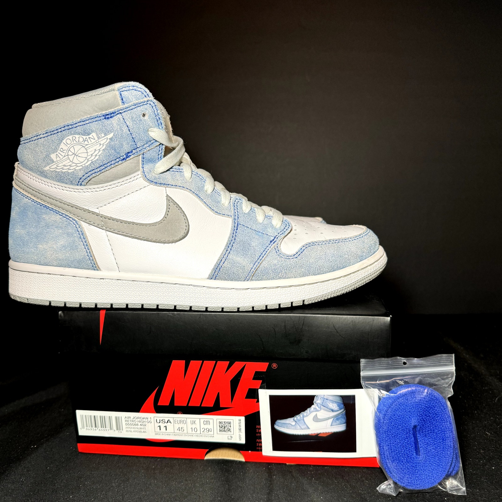 Size 11 - Nike Air Jordan 1 Retro High Og Hyper Royal Men's Shoes